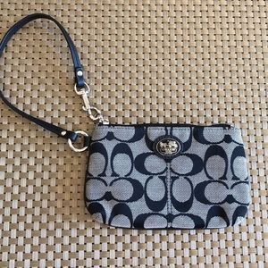 Coach Wristlet in Navy